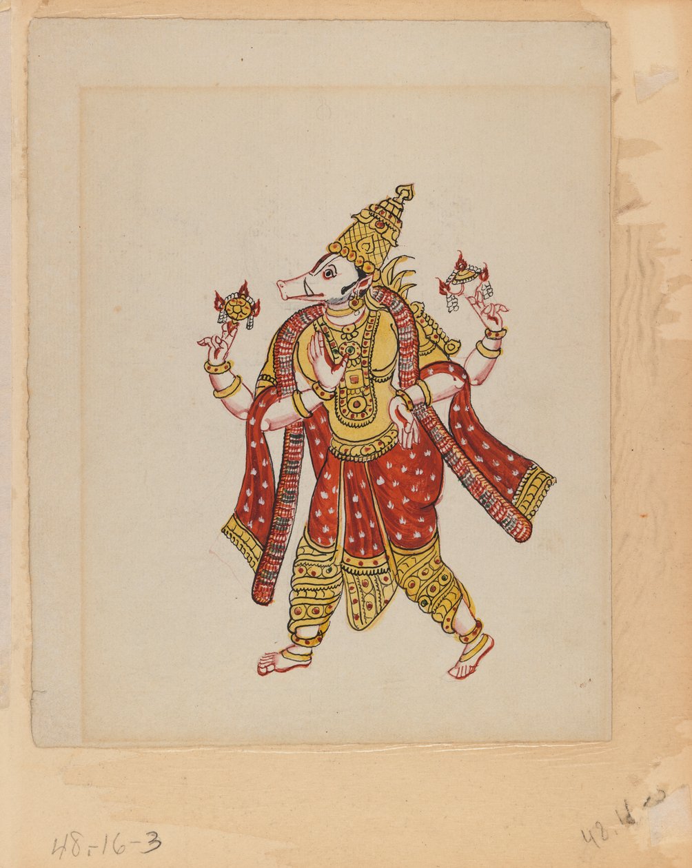 One of a set of nine images showing Indians in different professions by Indian School