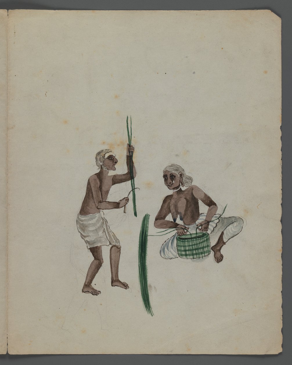One of a set of nine images showing Indians in different professions by Indian School
