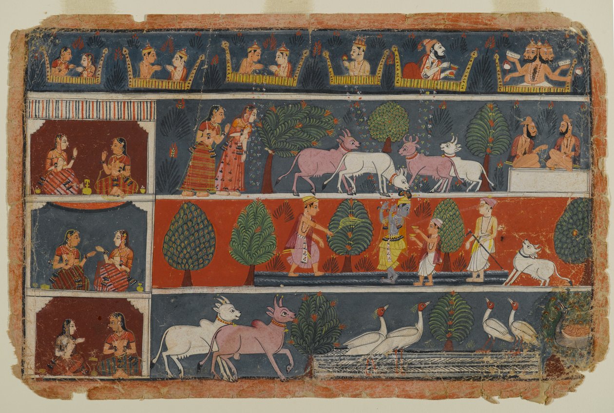 Page from a Dispersed Bhagavata Purana Series, c.1680 by Indian School