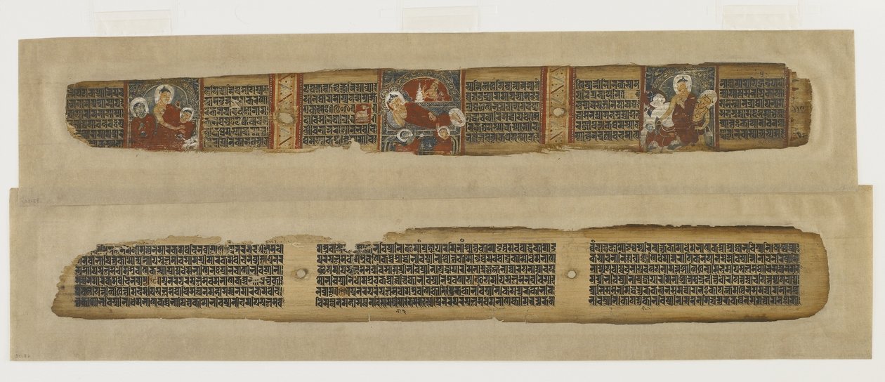 Parinirvana of Buddha, from a Prajnaparamita Manuscript, Bengal or Bihar, Pala-Sena Dynasty by Indian School