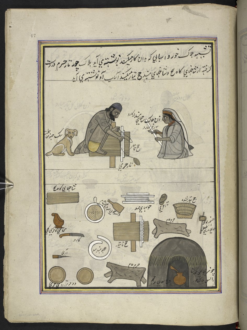 Punkah-makers by Indian School