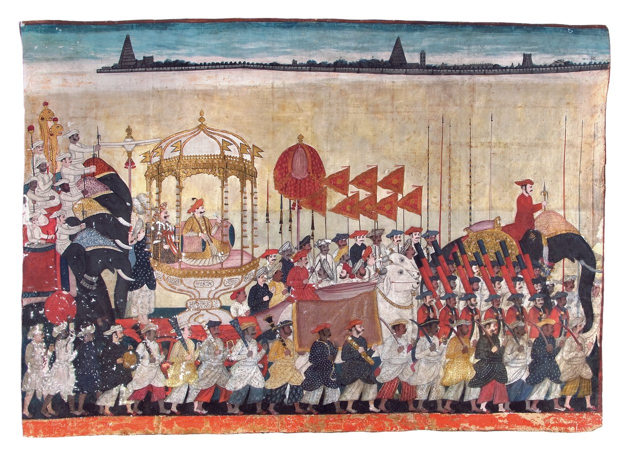 Rao Tuljaji in Procession by Indian School