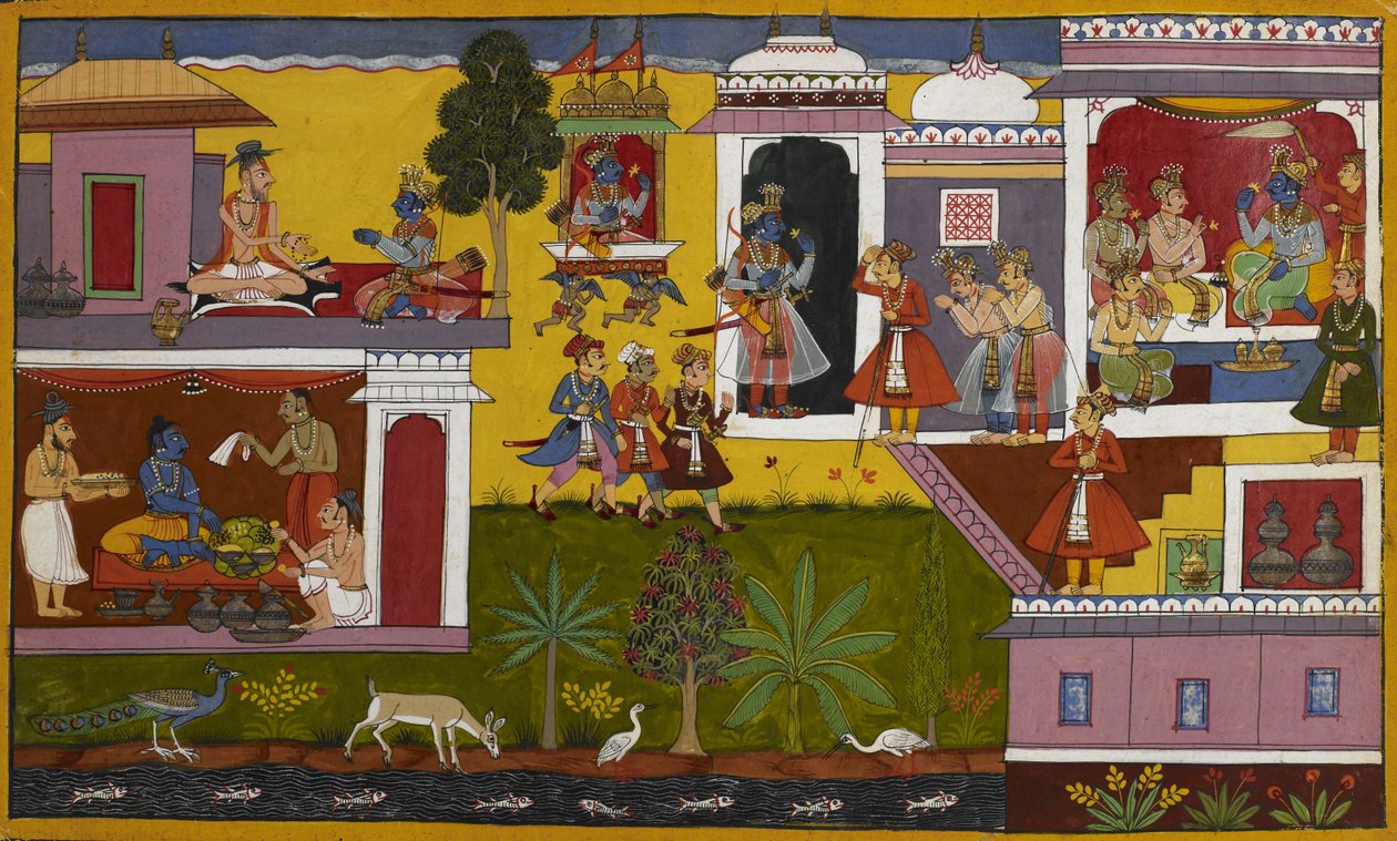 Rama Returns to Ayodhya and Plans the Rajasuya Sacrifice, but Bharata Dissuades Him by Indian School