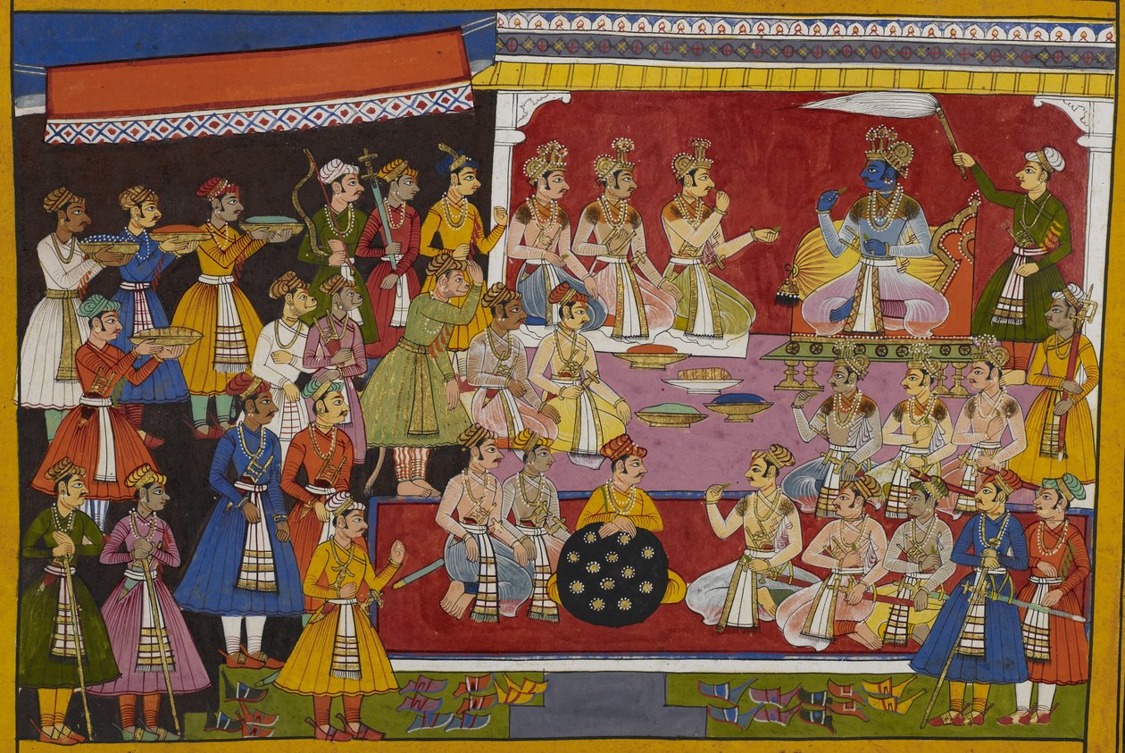 Rama thanks his allies, gives them gifts, and allows them to return to their kingdoms by Indian School