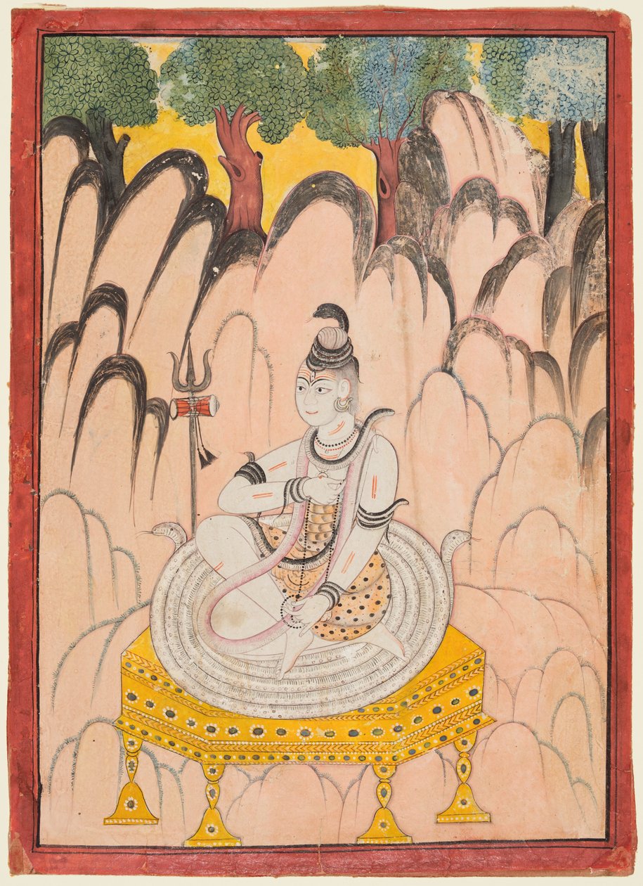 Shiva Seated on a Throne in a Landscape, c.1760 by Indian School