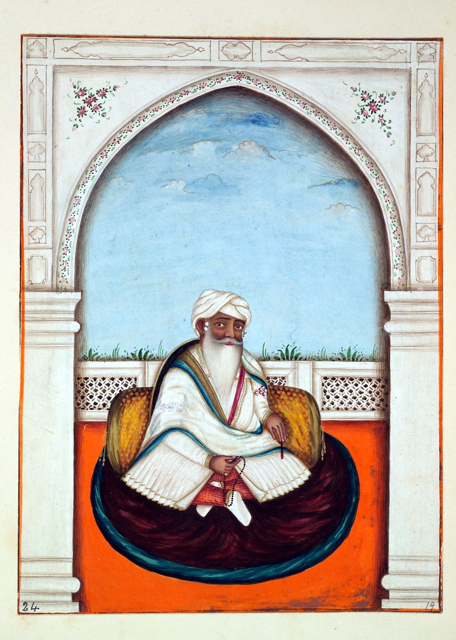 Sirdar Sham Singh, from The Kingdom of the Punjab, its Rulers and Chiefs, volume I by Indian School