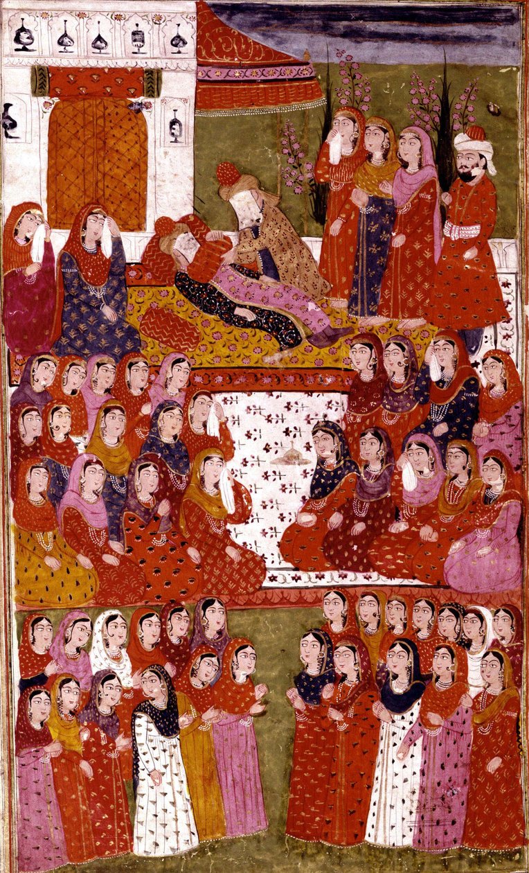 The Death of Abu Bakr (Illustration from Hamla-i-Haydari) by Indian School
