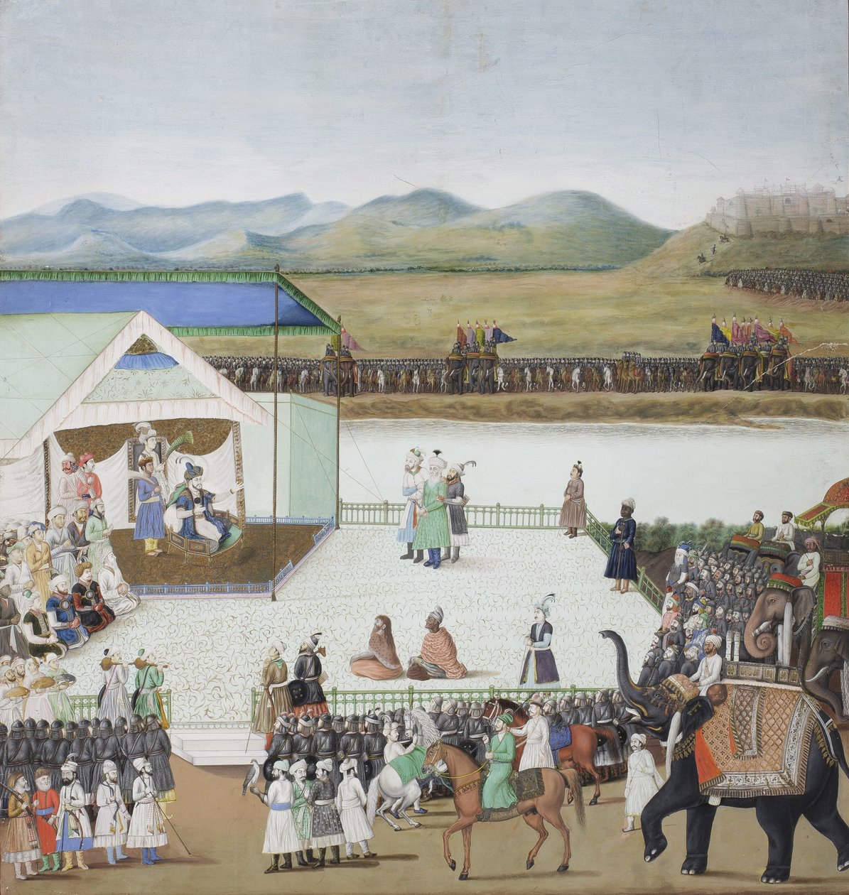 The Turkish Sultan Bayazid Brought Captive Before Timur by Indian School