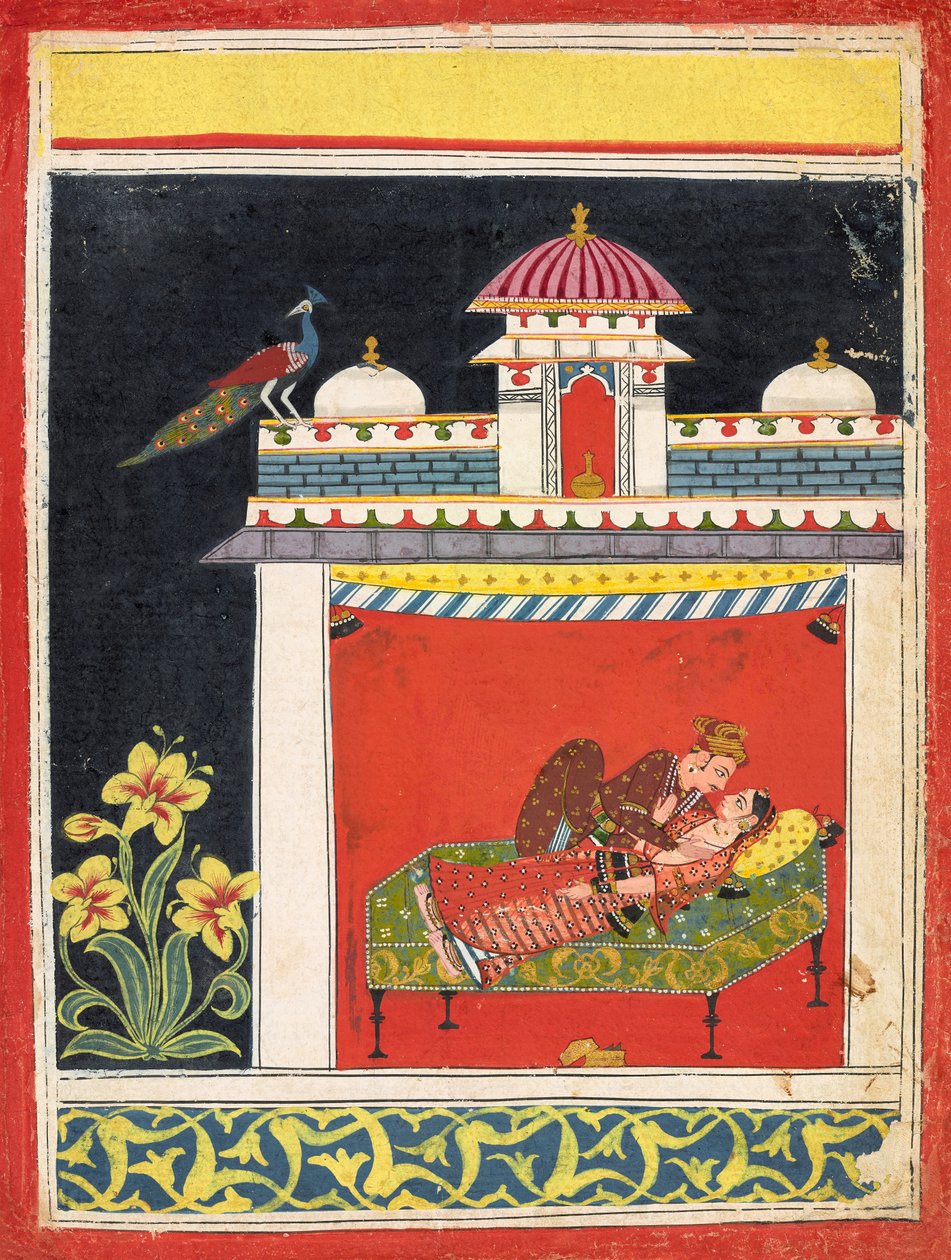 Two lovers in a pavilion (from 