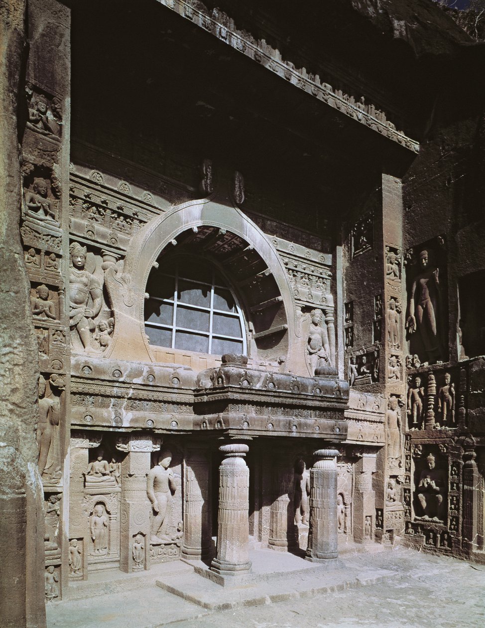 View of the entrance, Cave 19 by Indian School
