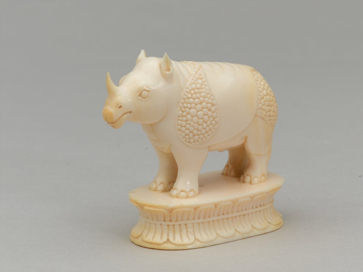 White bishop, chess piece, India, 1820 by Indian School