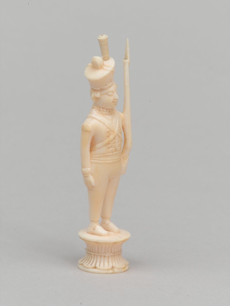White Pawn, Chess Piece, India, 1820 circa by Indian School