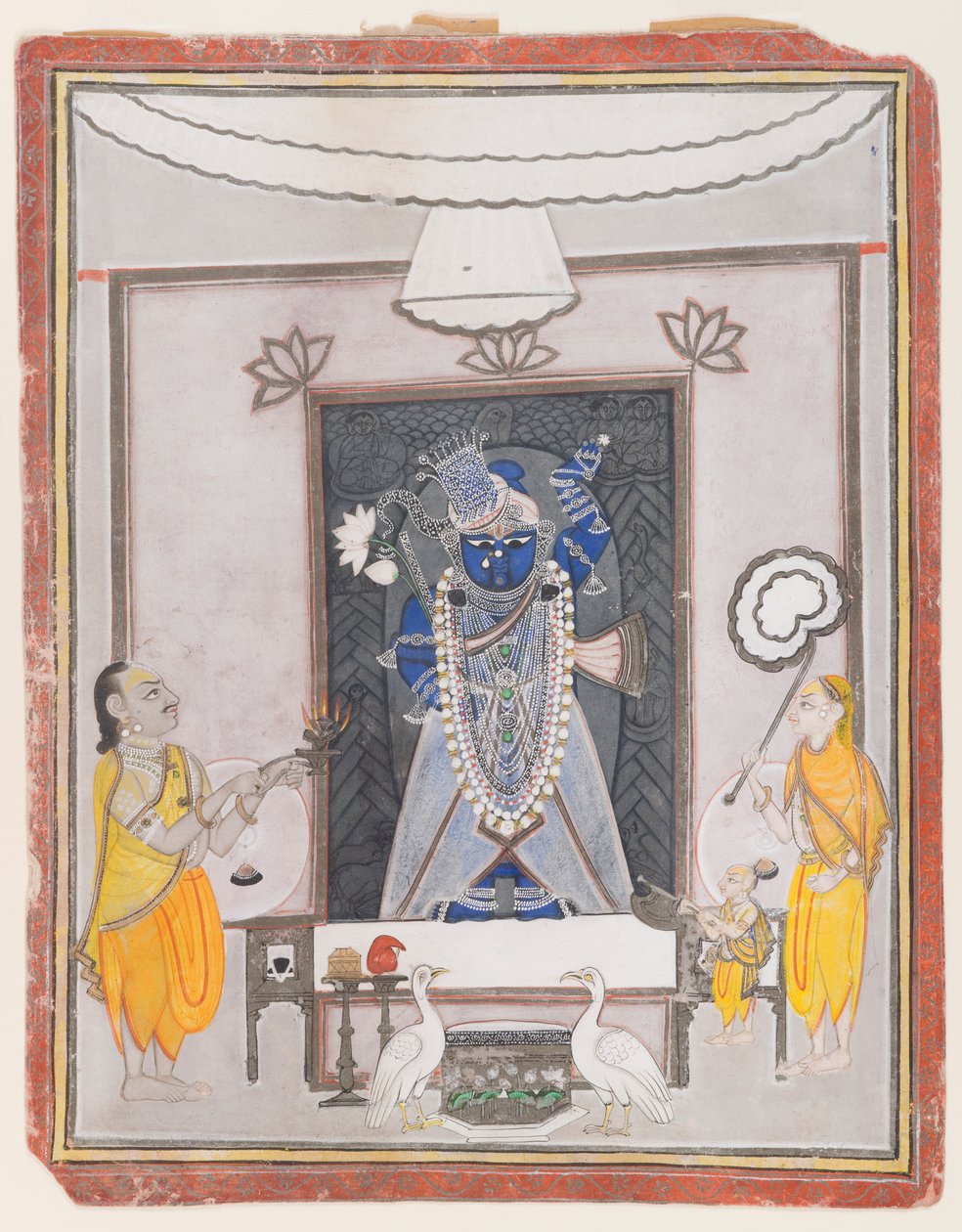 Worship of Shrinathaji by Indian School