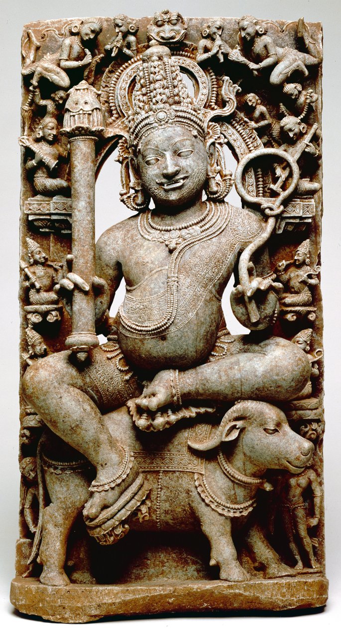 Yama, from Bhubaneswar, Odisha, 1100 AD by Indian School