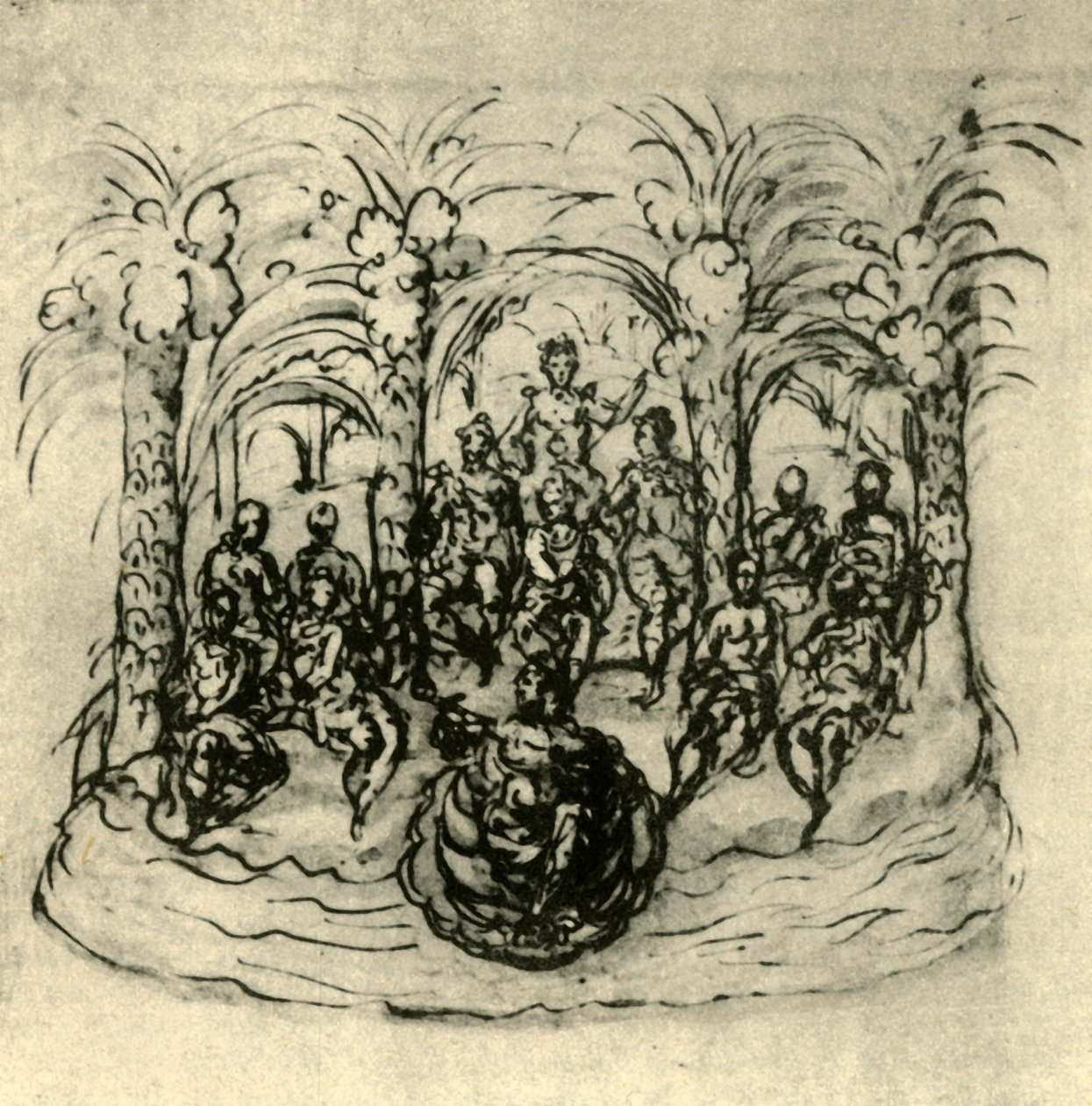 The Maritime Chariot Containing the Queen and Masquers by Inigo Jones