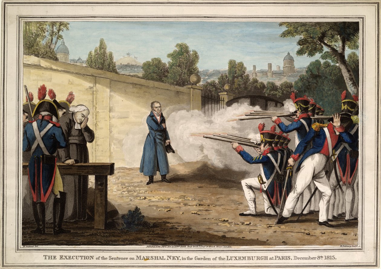 The Execution of Marshal Michel Ney near the Luxembourg Garden on 7 December 1815 by Innocent Louis Goubaud