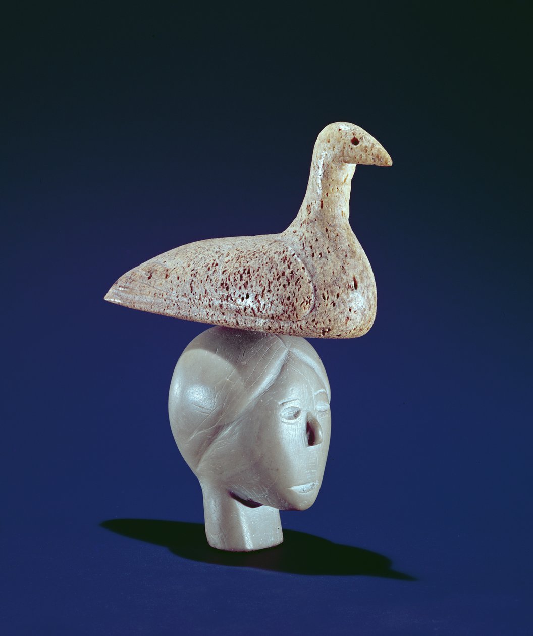 Woman thinking of a Loon bird, from Cape Dorset by Inuit School