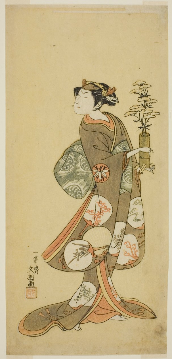 The Actor Yamashita Kyonosuke I in a Female Role by Ippitsusai Bunchō