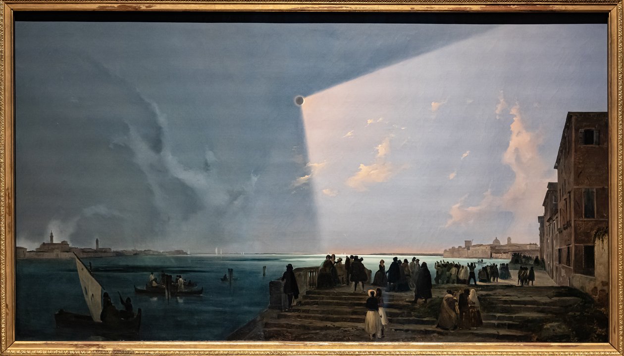 Sun Eclipse at the Fondamenta Nuove by Ippolito Caffi