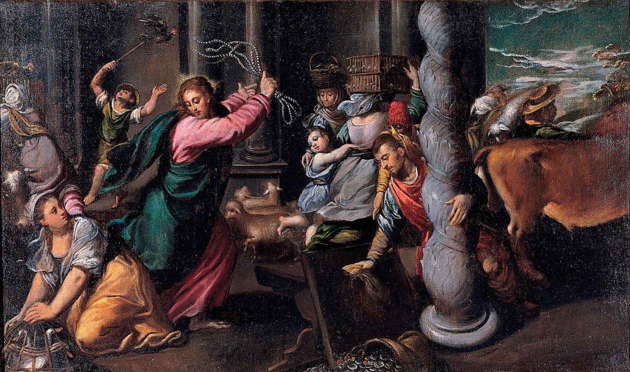 Christ Driving the Money Lenders from the Temple by Ippolito Scarcella
