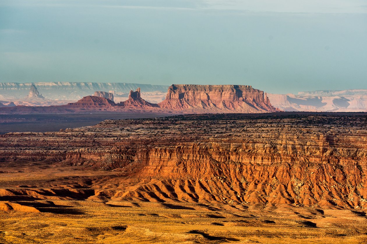 From Gooseneck State Park, Utah Looking at Monument Valley by Ira Block