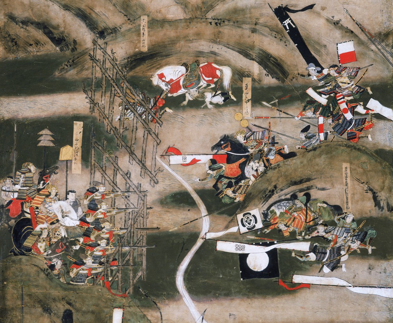 Screen of the Battle of Nagashino 1575, Osaka Castle Museum, 2005 (photo) by Ira Block