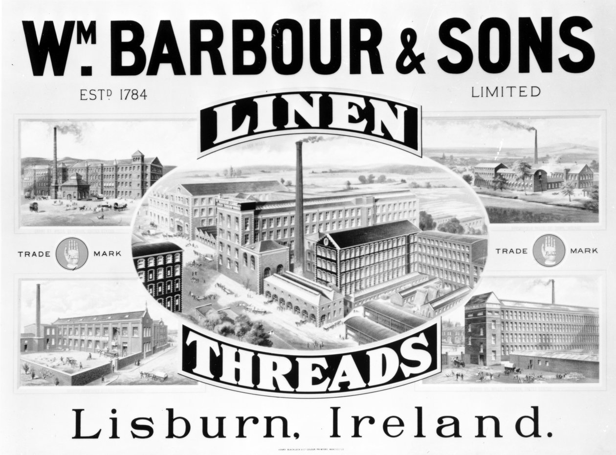 Advertisement for Wm. Barbour and Sons by Irish School