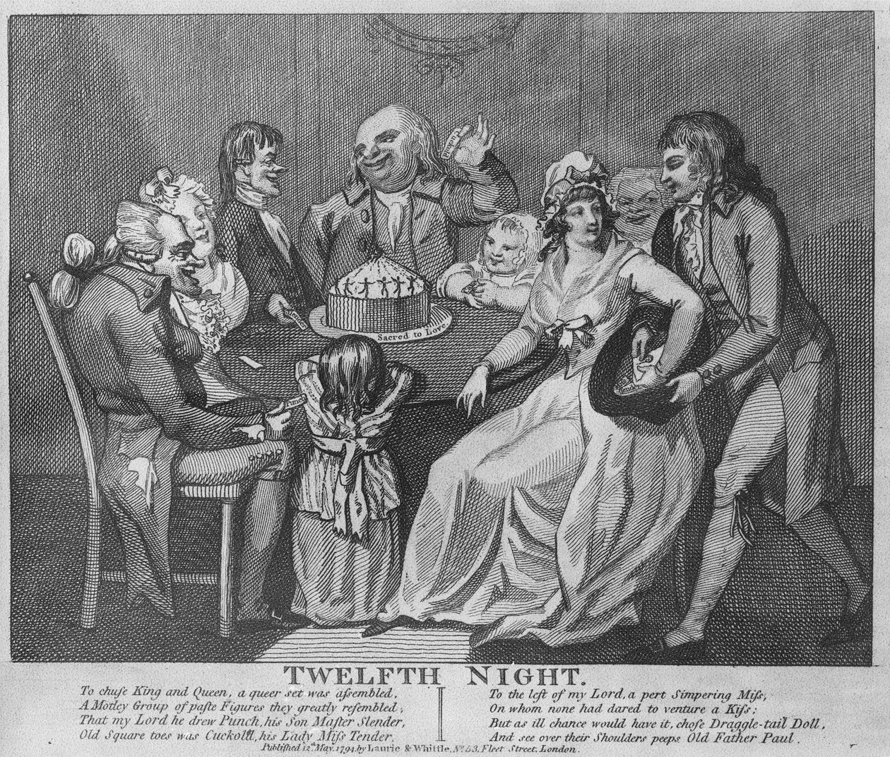 Twelfth Night, 1794 by Isaac Robert Cruikshank