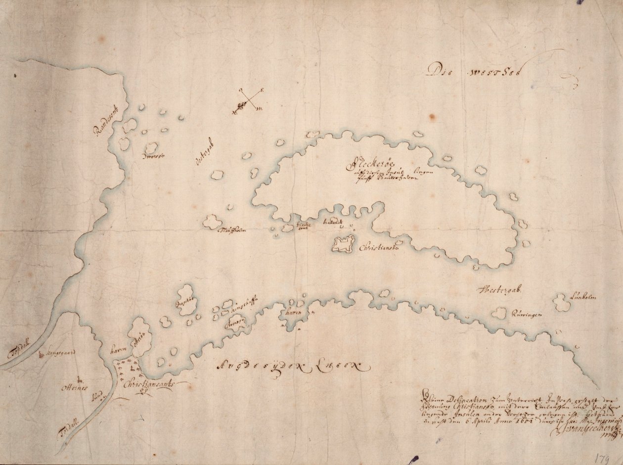 Small Delineation for Instruction in the Shape of the Fortress Christiansø by Isaac van Geelkerck