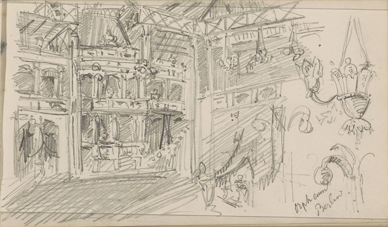 Interior of the Orpheum Theater in Berlin by Isaac Gosschalk