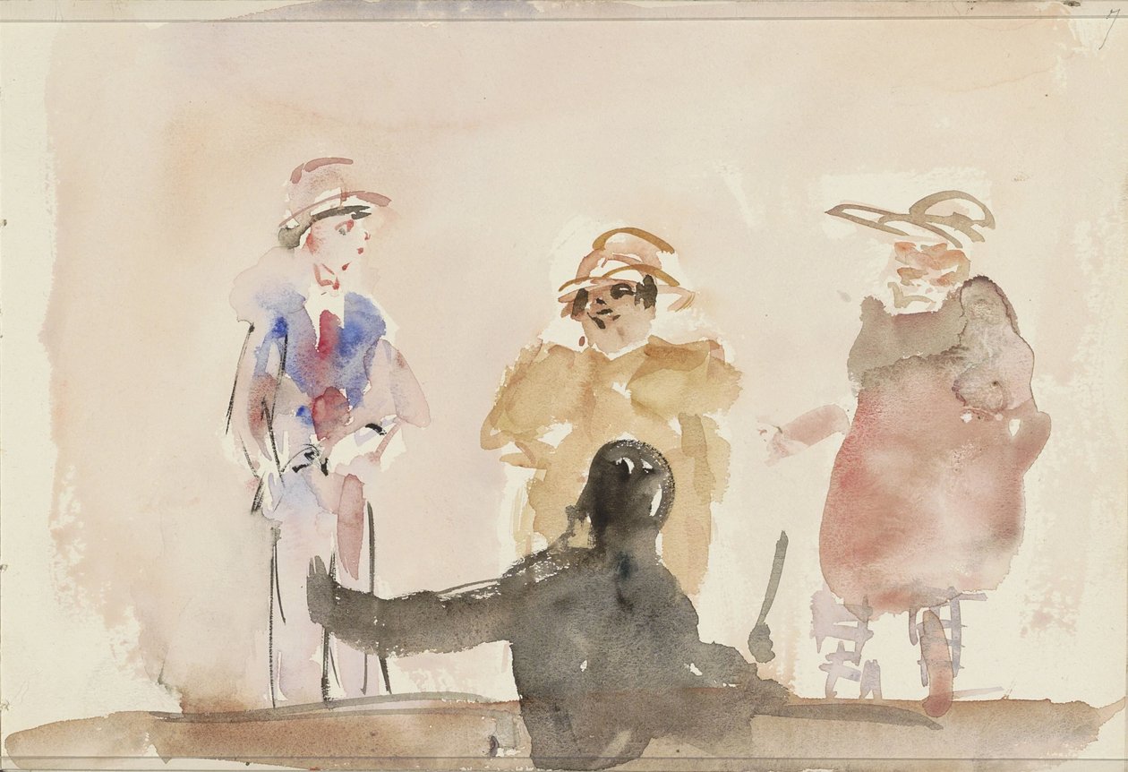 Three Artists on Stage by Isaac Israels