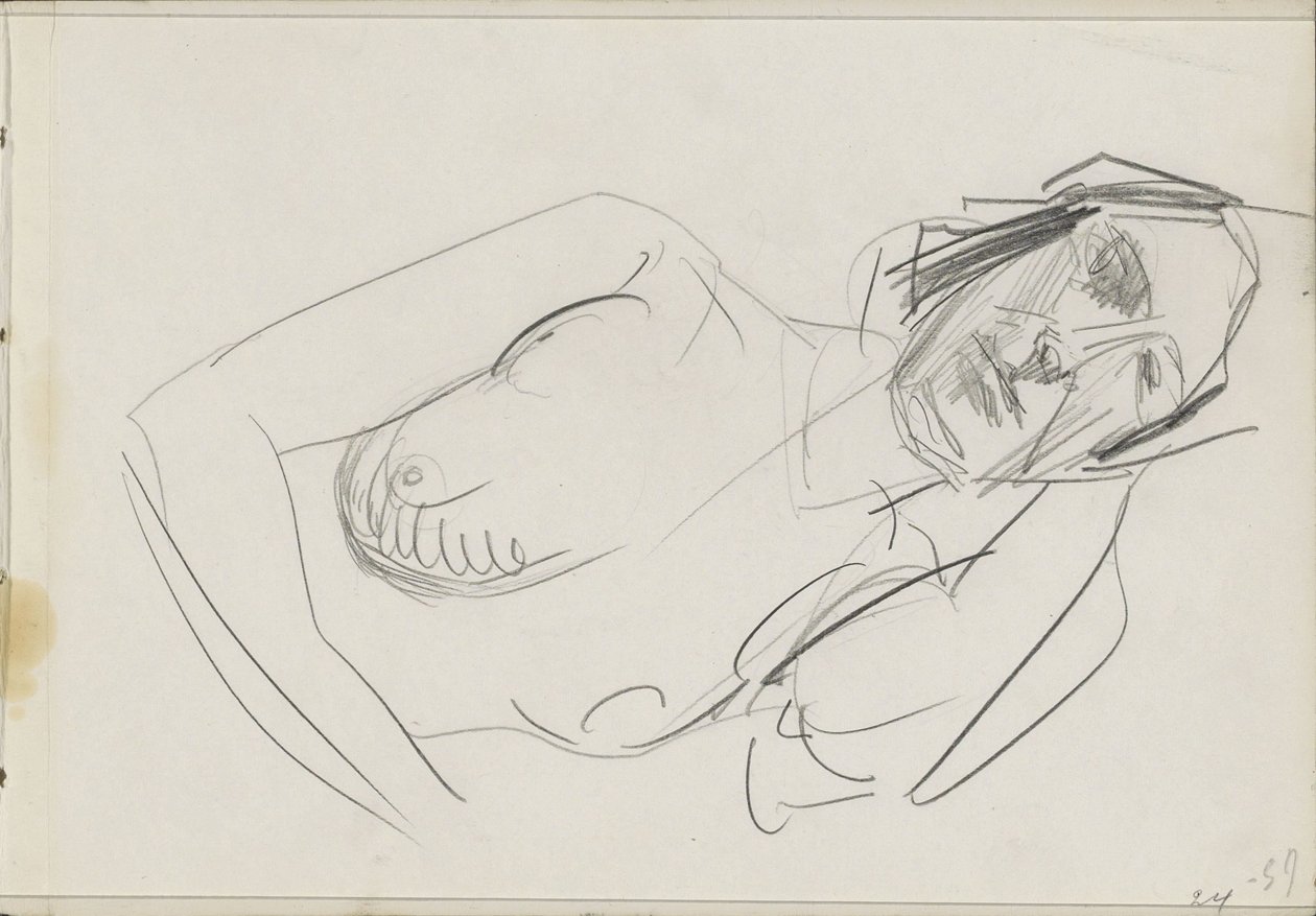 Reclining Female Nude by Isaac Israels