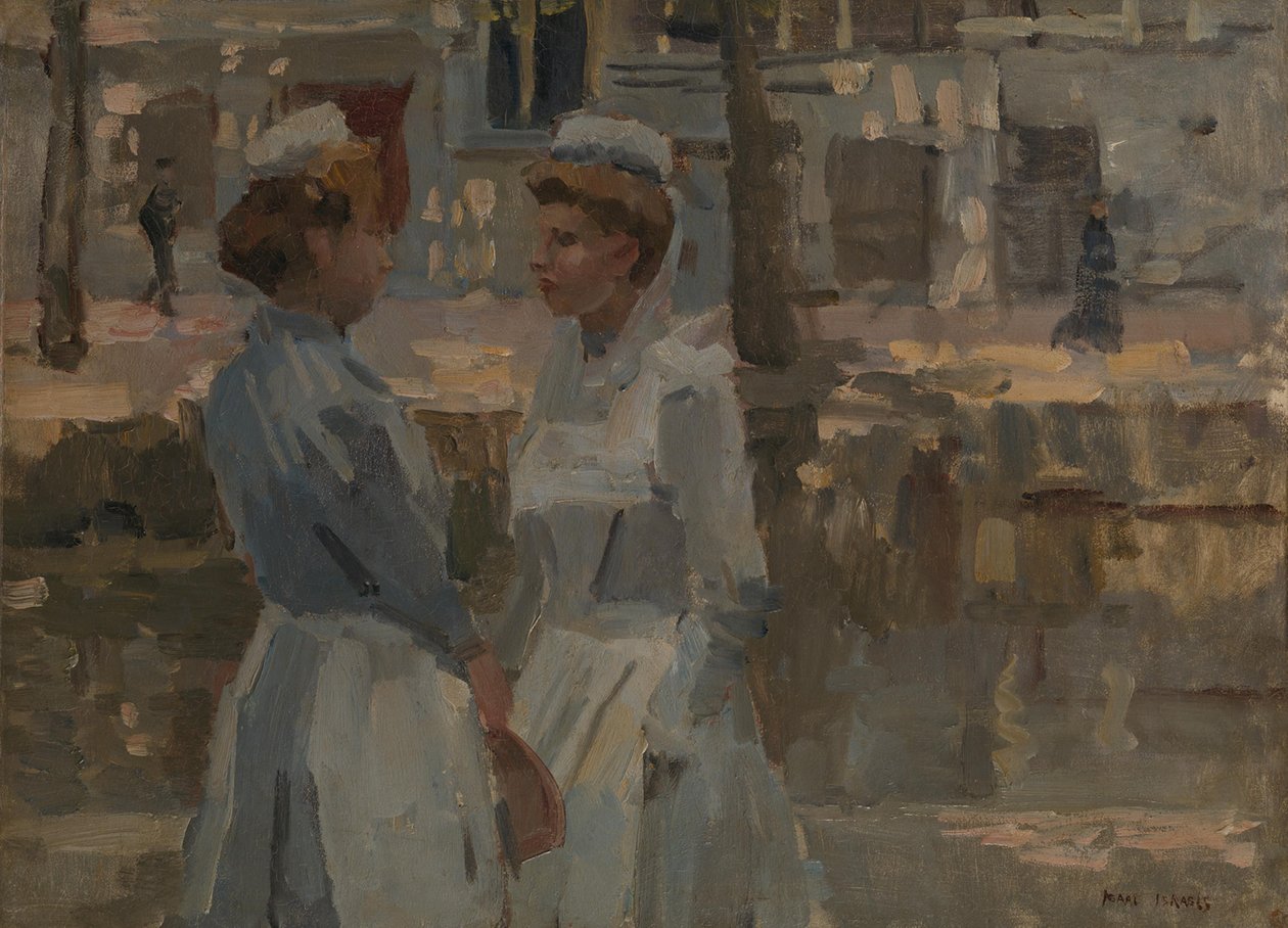 Two Maids by a Canal by Isaac Israels