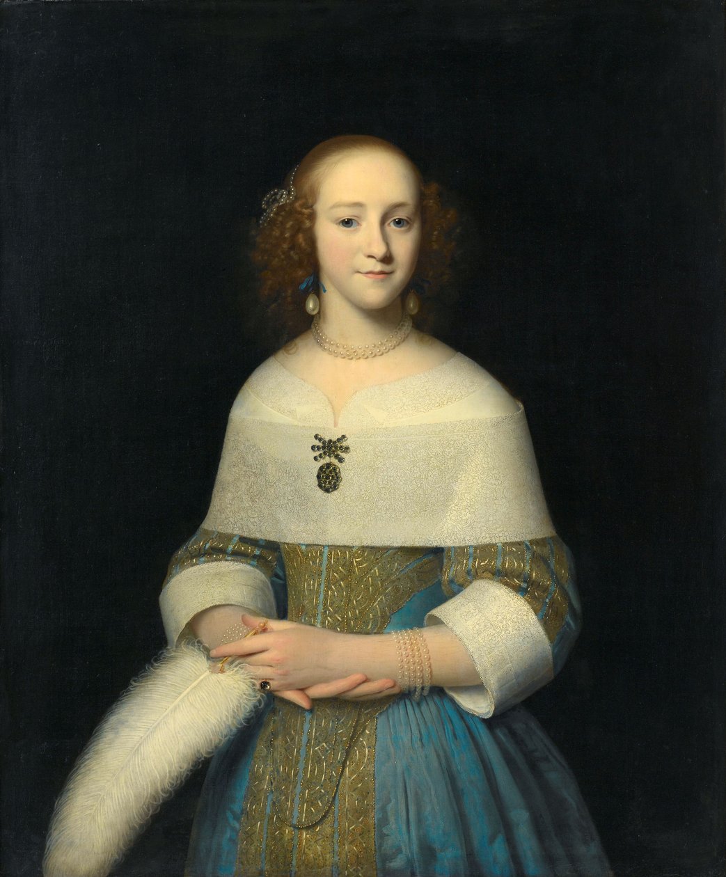Portrait of a Young Woman, Possibly Susanna Reael by Isaac Luttichuys