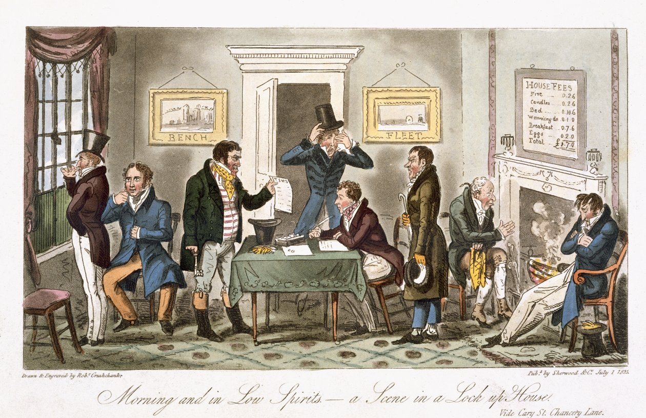 Morning and in Low Spirits - a Scene in a Lock up House, from 