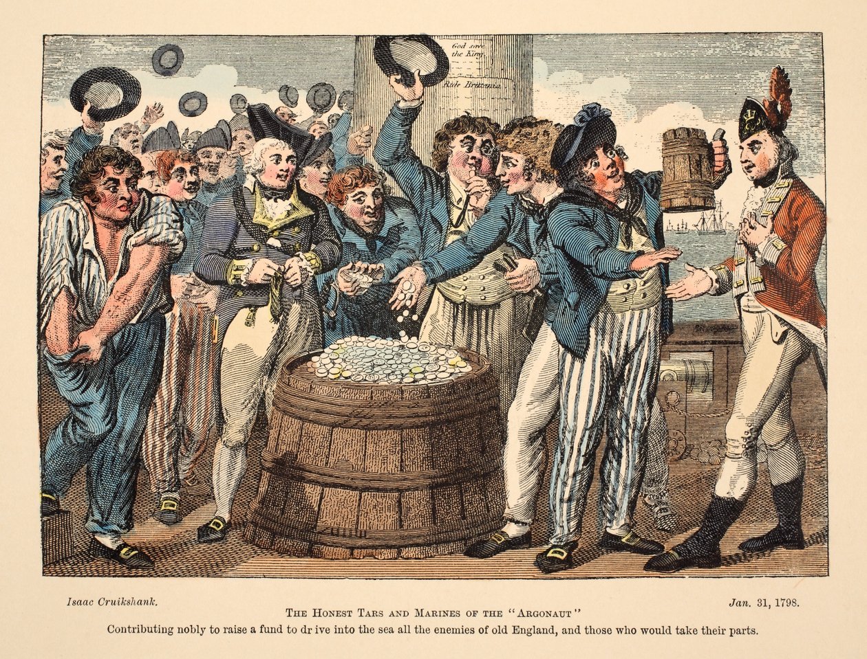 The Honest Tars and Marines of The Argonaut by Isaac Robert Cruikshank