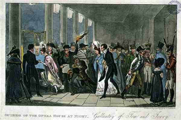 Outside of the Opera House at Night: Gallantry of Tom and Jerry, from 