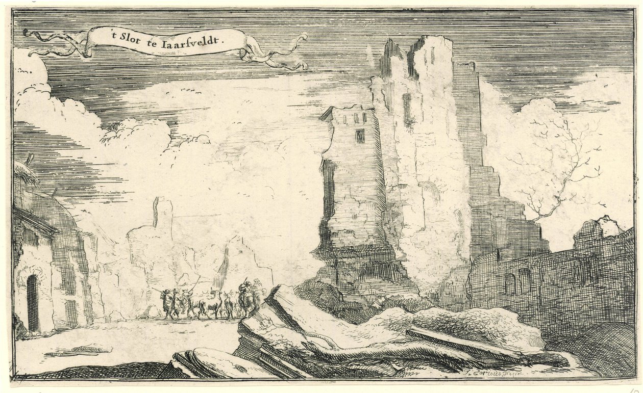 The Castle at Jaarsveld, Destroyed by the French in 1672 by Isaac Sorious