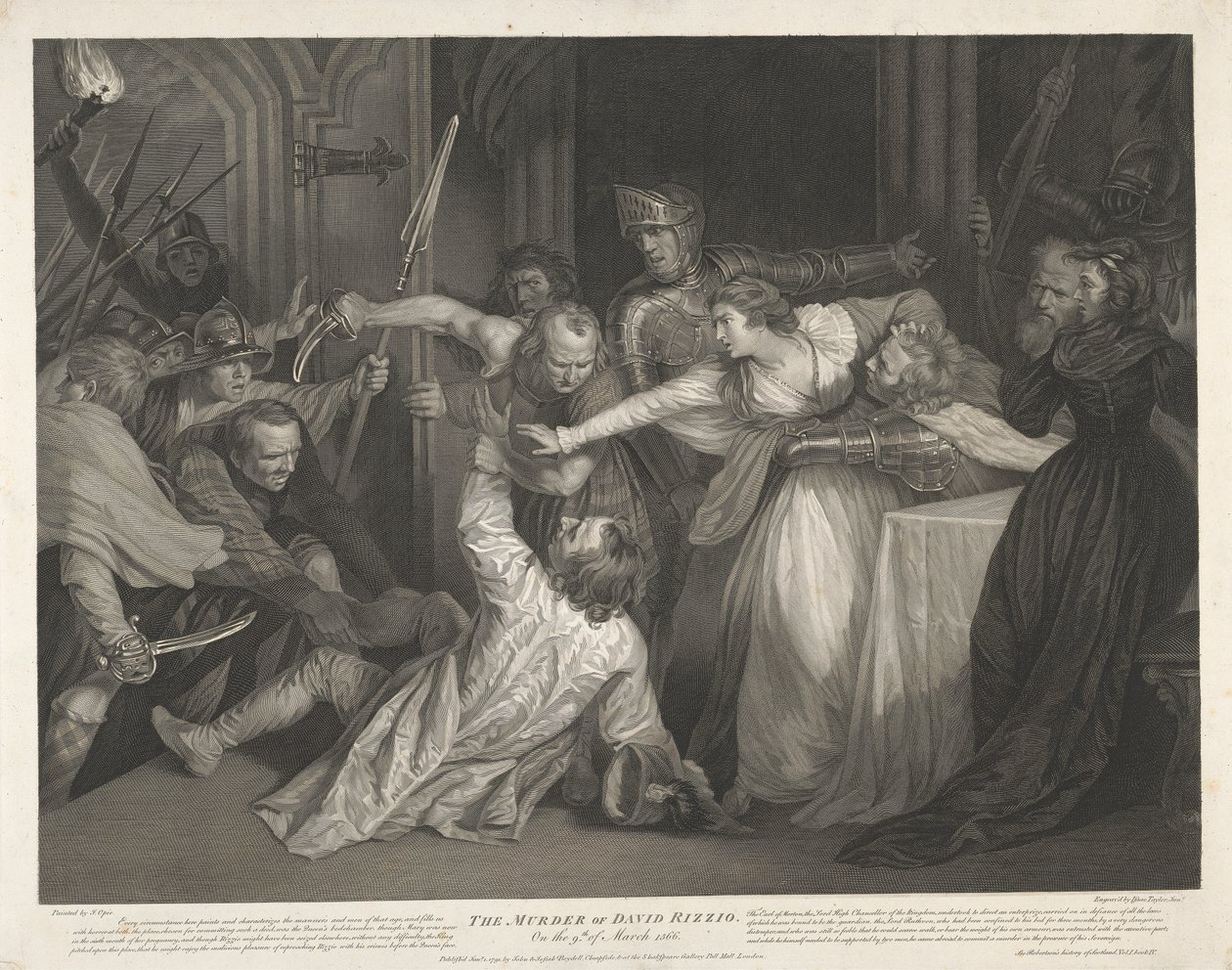 The Murder of David Rizzio on the 9th of March 1566 by Isaac Taylor