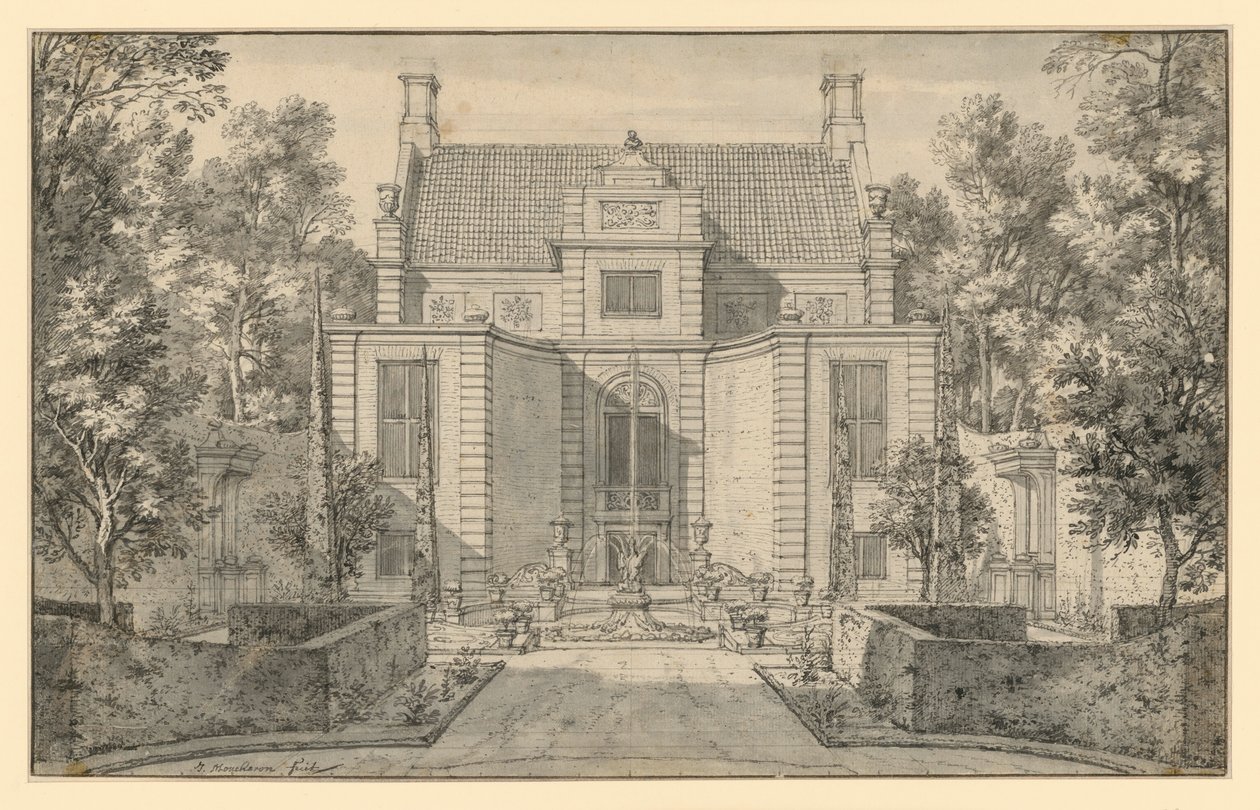 Garden View of a Noble Dutch House by Isaac de Moucheron