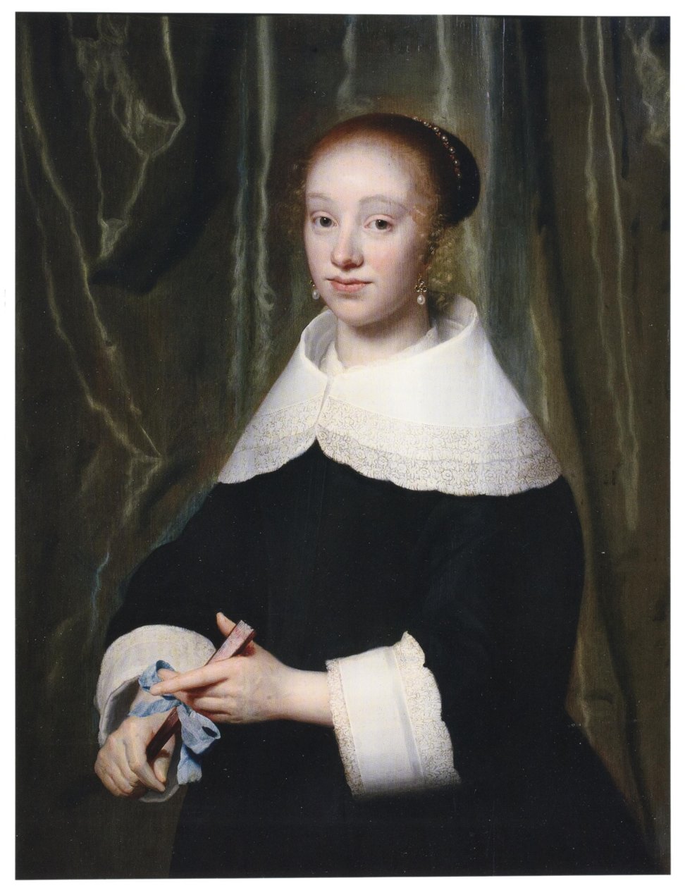 Portrait of Esther Bary (1630-1696), Bride of Jan Hendrik Lestevenon by Isaack Luttichuys