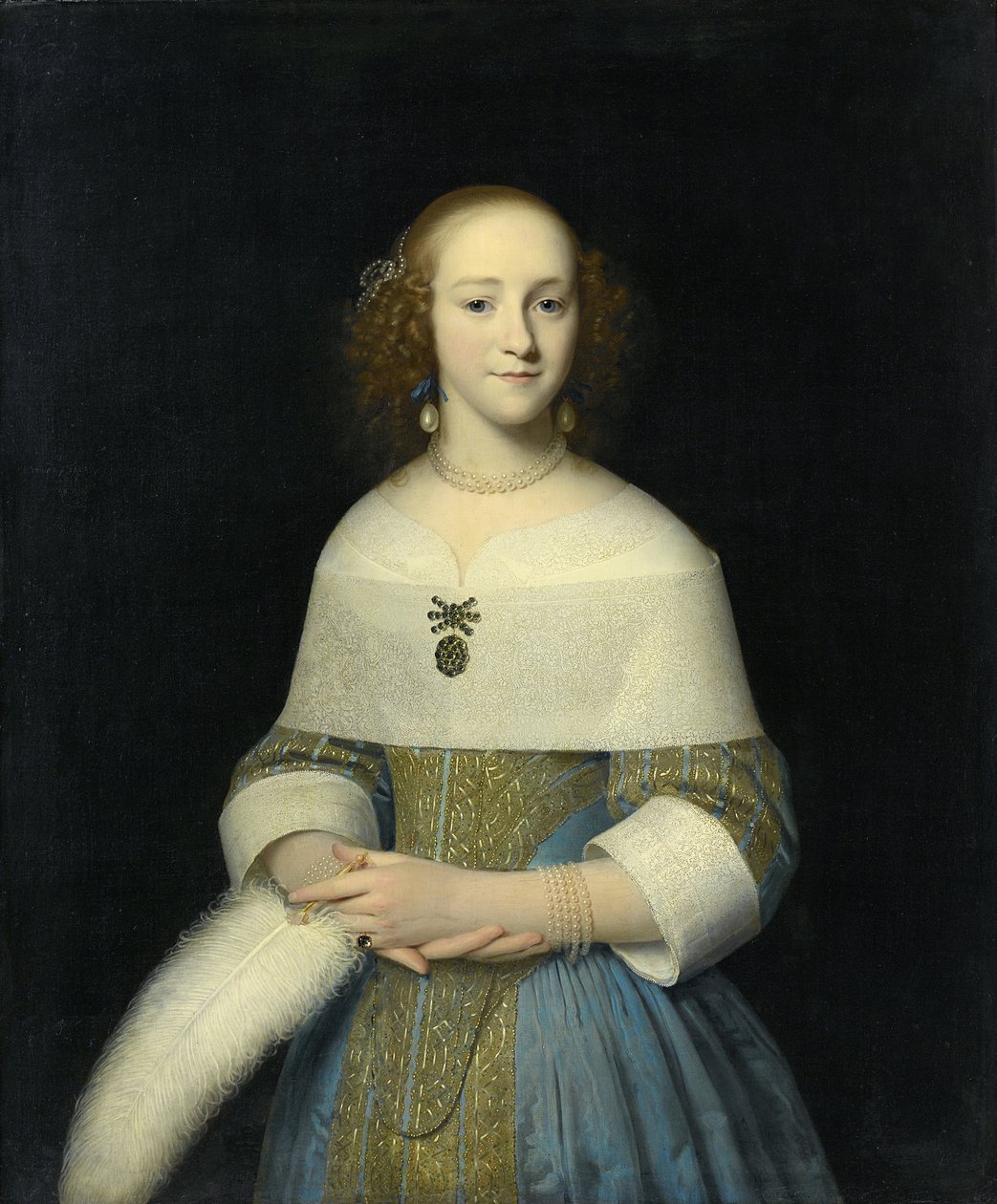 Portrait of a Young Woman possibly Susanna Reael by Isaack Luttichuys