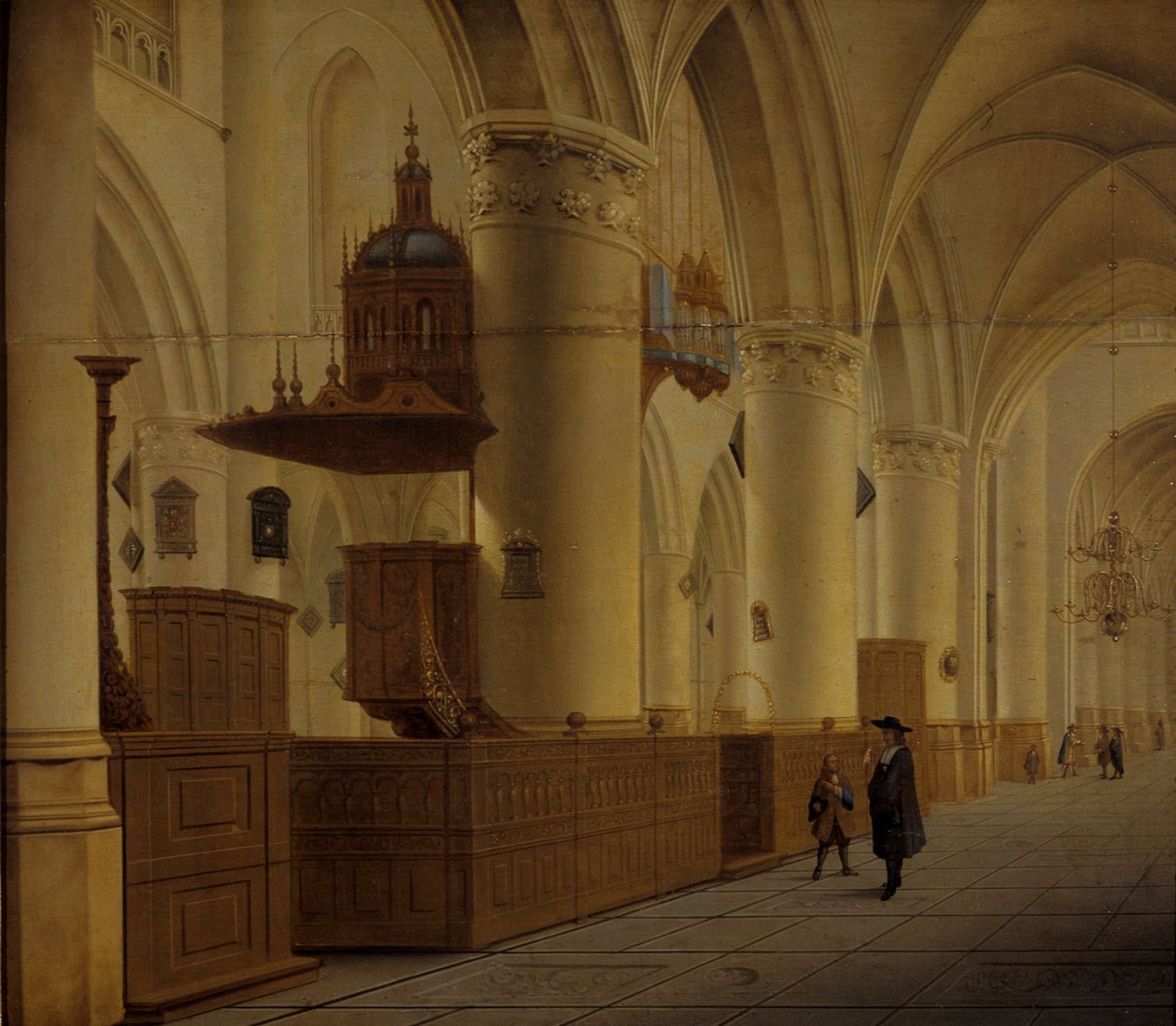 Interior of St. Bavo in Haarlem by Isaak Nickelen