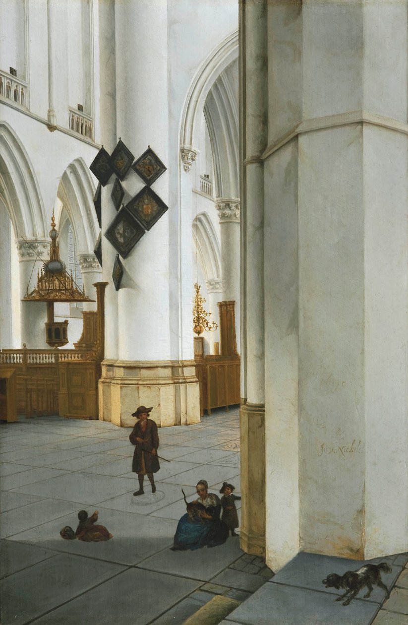 Interior View of the Church of St. Bavo, Haarlem by Isaak van Nickelen