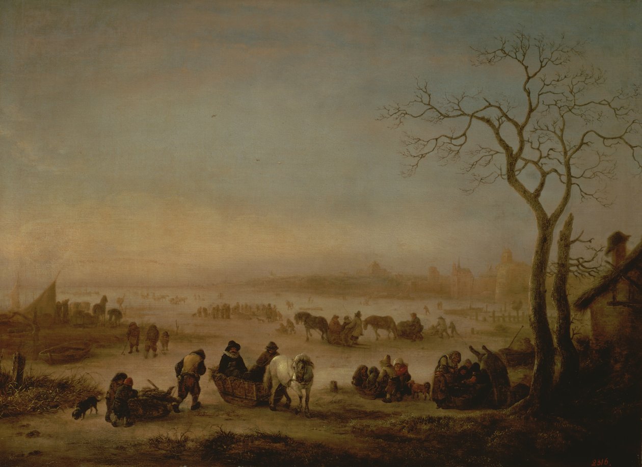 The Frozen Lake by Isack van Ostade