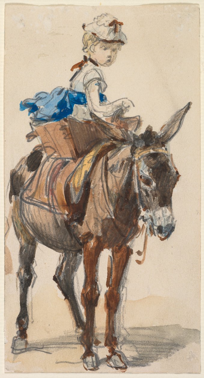 Girl on a Donkey by Isidore Pils