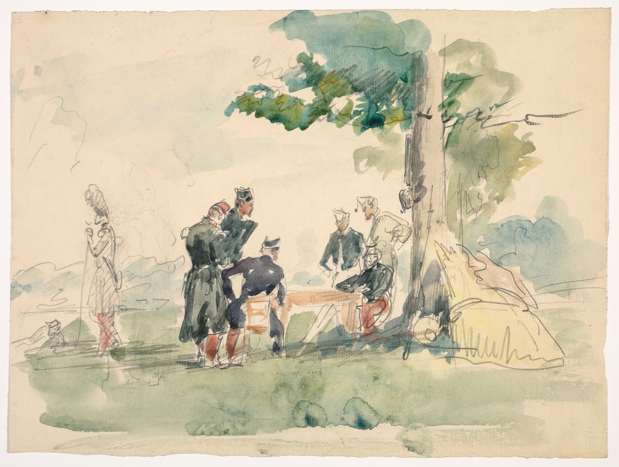 Soldiers Under a Tree by Isidore Pils