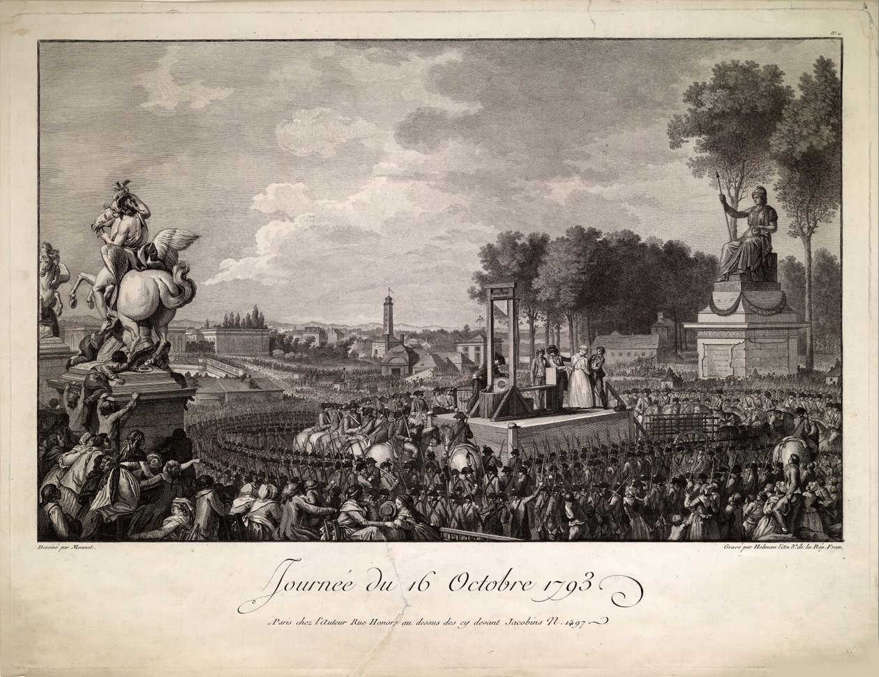 The Execution of Marie Antoinette on October 16, 1793 by Isidore Stanislas Helman