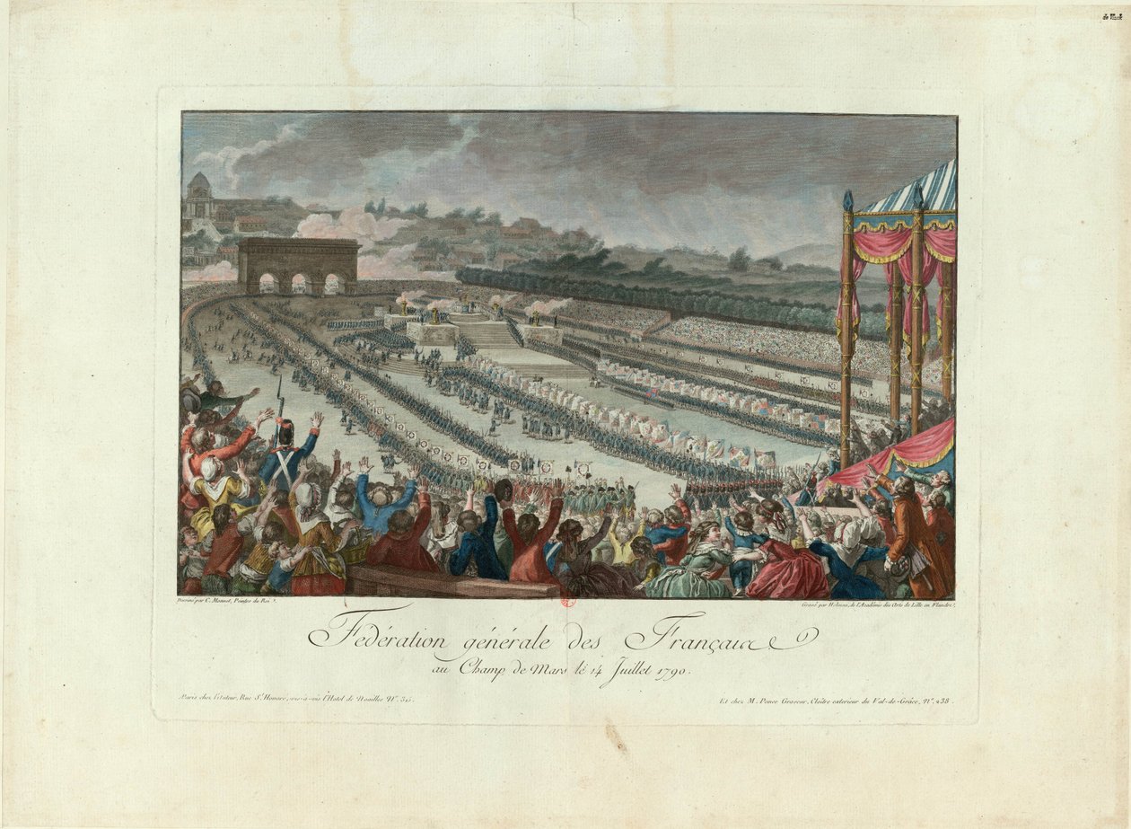 The Festival of the Federation at Champ de Mars on 14 July 1790 by Isidore Stanislas Helman