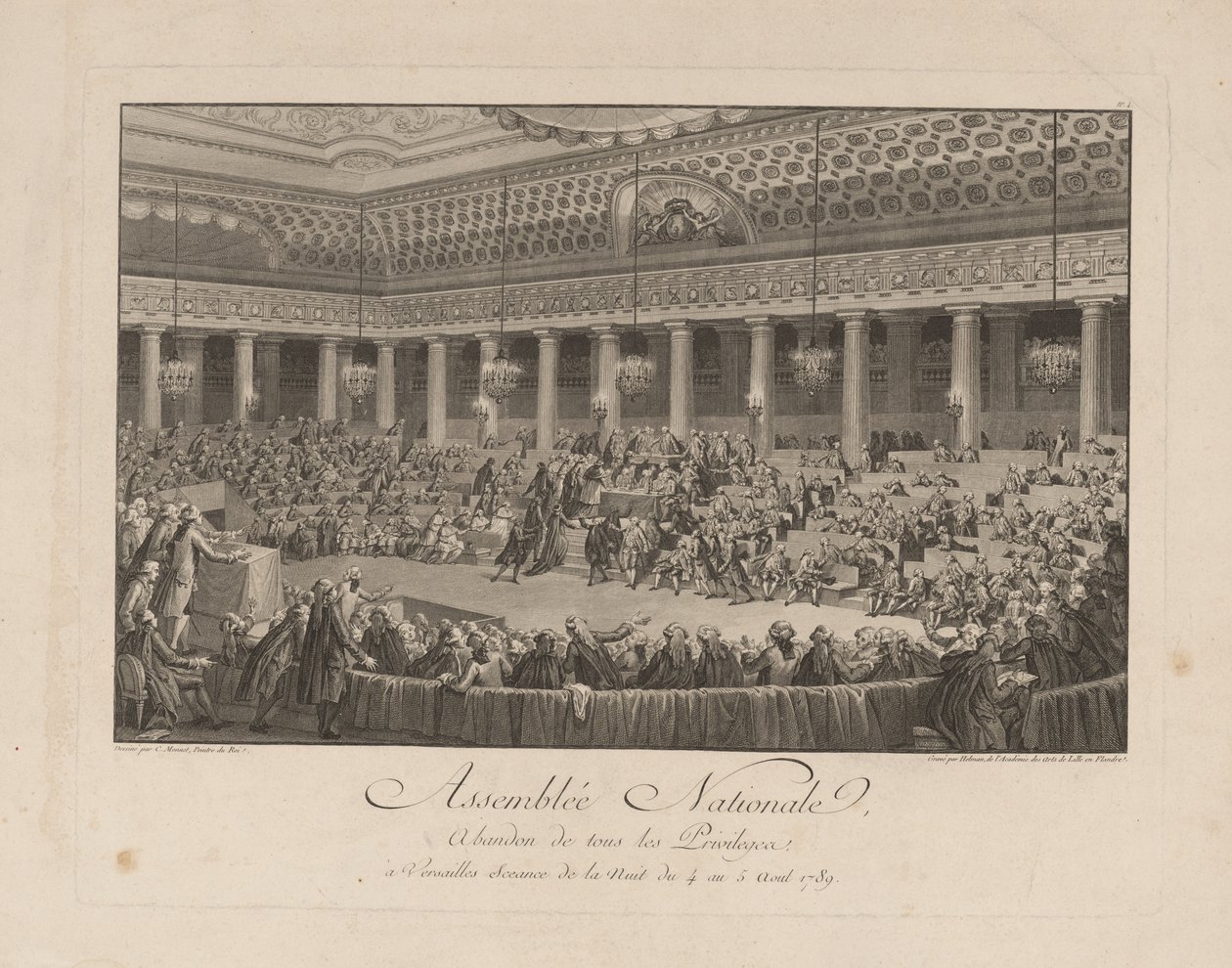 The Night of August 4, 1789 in the National Assembly by Isidore Stanislas Helman